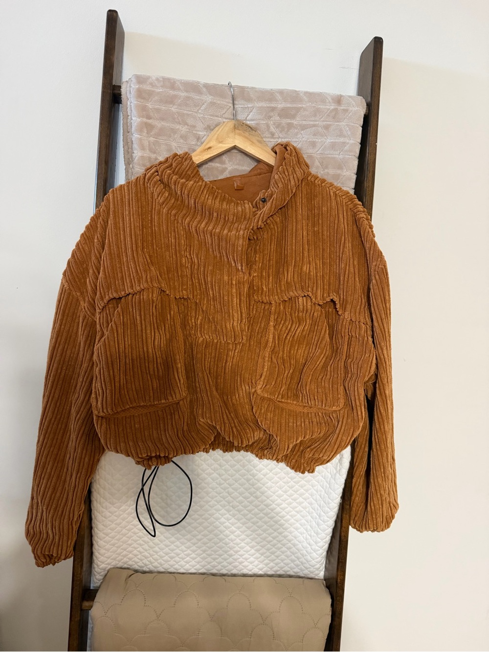 Free People Rust Corduroy Cropped Jacket